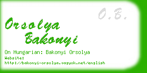 orsolya bakonyi business card